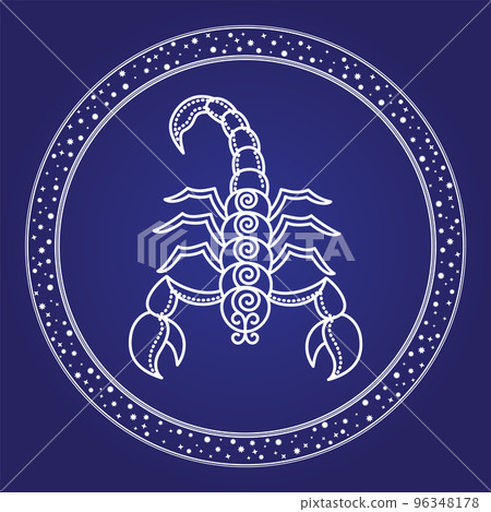 Scorpion Emblem Horoscope Zodiac Symbol Vector 96348178