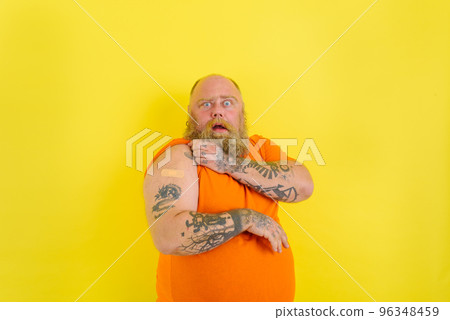 Thoughtful man got the covid vaccine but has doubts 96348459