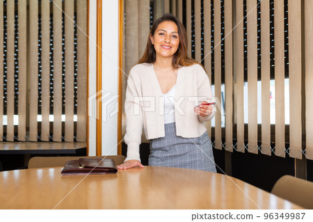 Portrait of successful latino american business woman 96349987