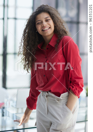 Portrait of a young business woman in an office 96351101