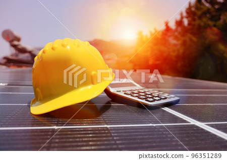 Renewable energy system with solar panel on the roof 96351289