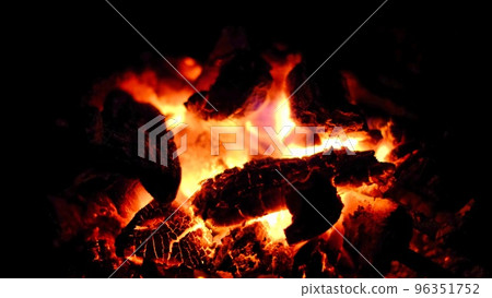 Bonfire with beautiful orange light 96351752