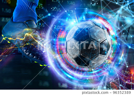 Internet live streaming of a soccer match 96352389