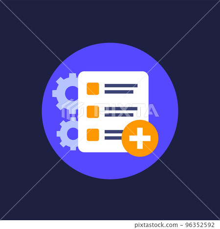 add new task or project vector icon 96352592