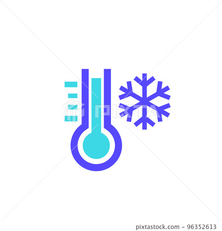 low temperature icon on white 96352613