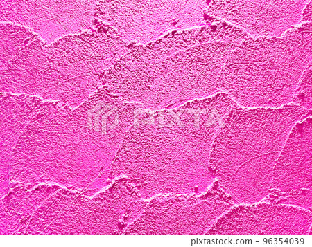 Horizontal background image of a color wall of bright pink soil with trowel marks 96354039