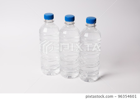 3 plastic bottles filled with water 3 plastic bottles filled with water 96354601