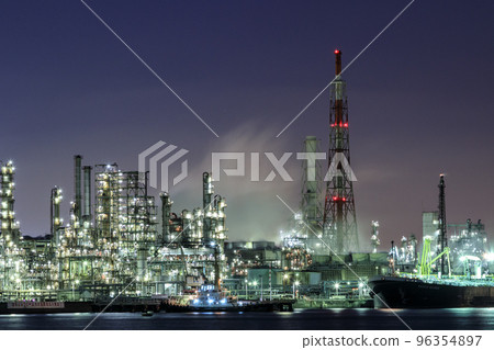 《神奈川縣》磯子工廠夜景 96354897