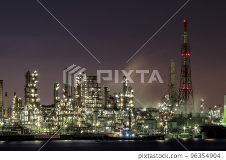 《神奈川縣》磯子工廠夜景 96354904