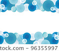 blue paper fan frame 96355997