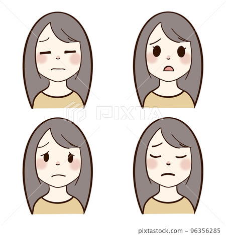 一個陷入困境的女人的自然例證 一個陷入困境的女人的自然例證 96356285
