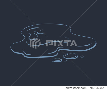 Water spill, puddle. Contour liquid. Wax, honey, slime. Vector icon. Water spill, puddle. Contour liquid. Wax, honey, slime. Vector icon. 96356364