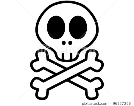 Skull mark illustration material 96357296