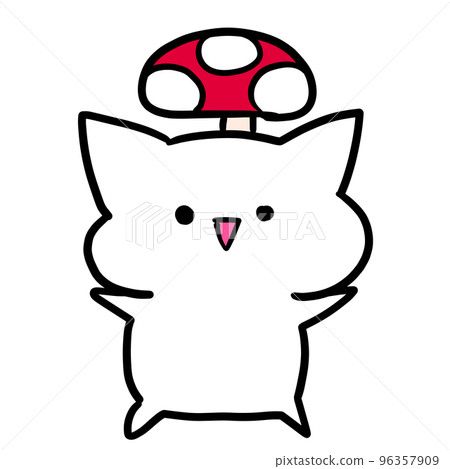 頭上長蘑菇的貓 頭上長蘑菇的貓 96357909