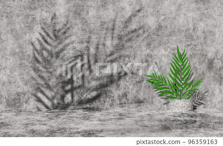 3d stone cube stage podium empty with palm leaf shadow, abstract geometric cosmetic showcase pedestal grey background. minimal modern scene, 3d render illustration 3d stone cube stage podium empty with palm leaf shadow, abstract geometric cosmetic showcase pedestal grey background. minimal modern scene, 3d render illustration 96359163