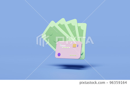 3d credit card icon with money banknote stack isolated on blue background. online shopping, saving money, online payment, business finance, cashless concept, 3d render illustration 3d credit card icon with money banknote stack isolated on blue background. online shopping, saving money, online payment, business finance, cashless concept, 3d render illustration 96359164