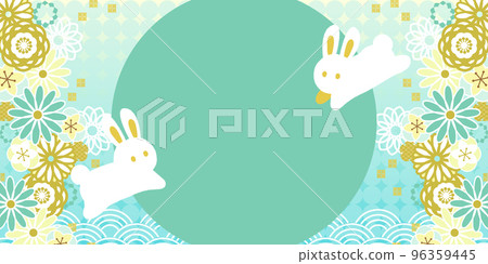 cute rabbit banner design 1:2 no text 96359445