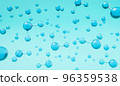 Many transparent molecules on a blue background, 3DCG 96359538