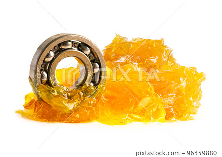 Ball bearing stainless with grease lithium machinery lubrication for automotive and industrial  isolated on white background 96359880