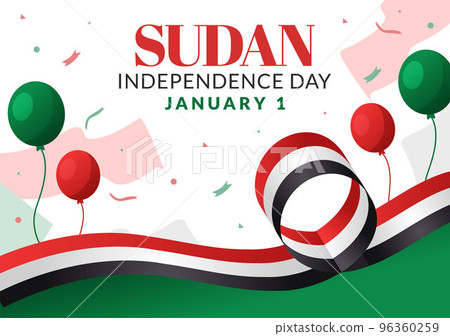 Sudan Independence Day on on January 1st with Flags and Sudanese National Holiday in Flat Cartoon Background Hand Drawn Templates Illustration Sudan Independence Day on on January 1st with Flags and Sudanese National Holiday in Flat Cartoon Background Hand Drawn Templates Illustration 96360259
