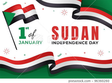Sudan Independence Day on on January 1st with Flags and Sudanese National Holiday in Flat Cartoon Background Hand Drawn Templates Illustration Sudan Independence Day on on January 1st with Flags and Sudanese National Holiday in Flat Cartoon Background Hand Drawn Templates Illustration 96360260