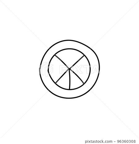 Round infographic chart hand drawn icon 96360308
