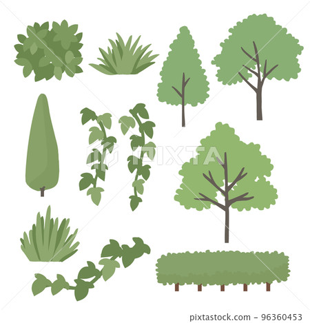Tree illustration set 96360453