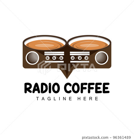 Coffee Radio Logo, Podcast Radio Design, Coffee... - Stock Illustration  [96361489] - PIXTA