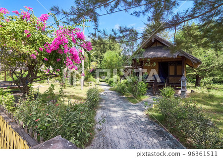 Tropical bungalow - traditional house which use natural material Tropical bungalow - traditional house which use natural material 96361511