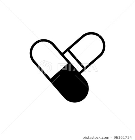 Medical pills and capsules icon set Medical pills and capsules icon set 96361734