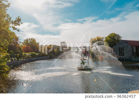 City fountain in Old European City Bietigheim-Bissingen In Germany. the City Park of Bietigheim-Bissingen, Baden-Wuerttemberg, Germany, Europe. Autumn Park and nature City fountain in Old European City Bietigheim-Bissingen In Germany. the City Park of Bietigheim-Bissingen, Baden-Wuerttemberg, Germany, Europe. Autumn Park and nature 96362457