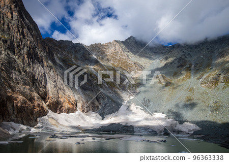 The Ice rink lake, Lac de la Patinoire in Vanoise national Park, French alps 96363338