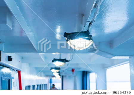Emergency lighting system. Lamps protected by a grill Emergency lighting system. Lamps protected by a grill 96364379