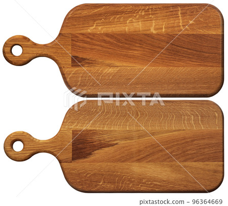Old Wooden Cutting Board Isolated on White Background Old Wooden Cutting Board Isolated on White Background 96364669
