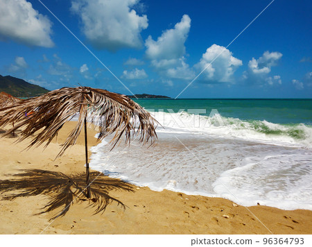Tropical sandy beach by the ocean. Relaxation atmosphere 96364793