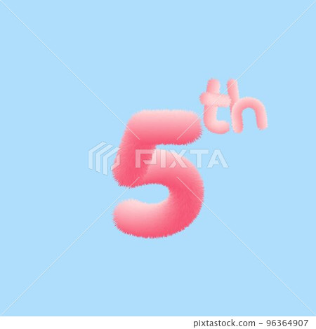 Number 5th Realistic 3D Fur Effect. Vector illustration for your Fifth Realistic 3D Fur Effect Number 5th Realistic 3D Fur Effect. Vector illustration for your Fifth Realistic 3D Fur Effect 96364907