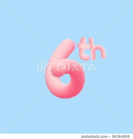 Number 6th Realistic 3D Fur Effect. Vector illustration for your Sixth Realistic 3D Fur Effect Number 6th Realistic 3D Fur Effect. Vector illustration for your Sixth Realistic 3D Fur Effect 96364908