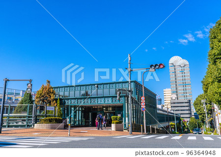 A view of the Tokyo cityscape in Japan, including the Ebisu Skywalk. The back is in the direction of Ebisu Station A view of the Tokyo cityscape in Japan, including the Ebisu Skywalk. The back is in the direction of Ebisu Station 96364948