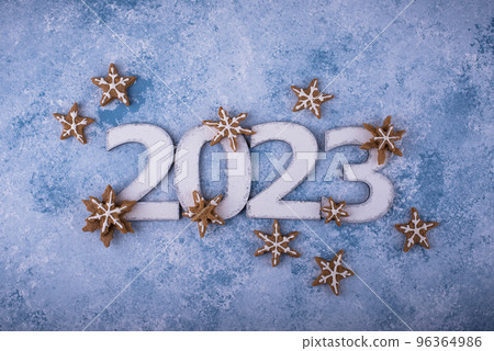 2023 New Year and Christmas composition 96364986