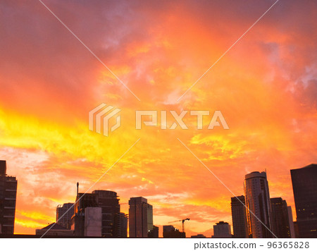 Seattle sunset skyline Seattle sunset skyline 96365828