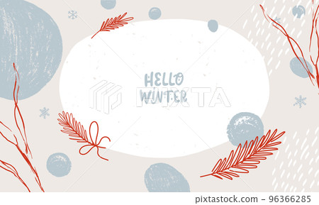 Trendy winter background. Holiday greeting card. Modern concept design. 96366285