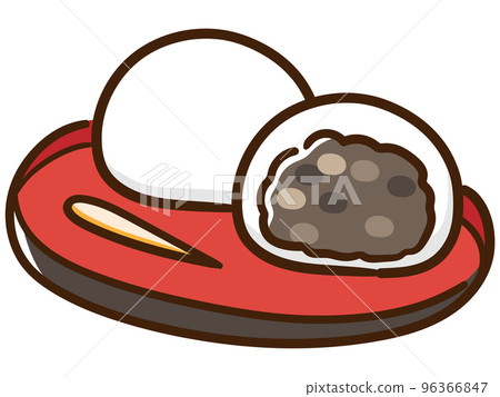 可愛的大福手寫風格變形插圖 可愛的大福手寫風格變形插圖 96366847