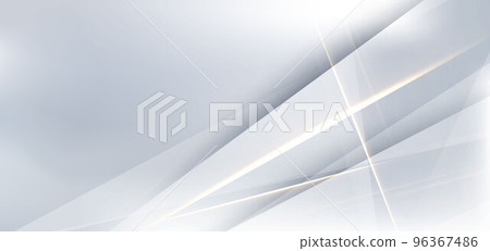 Abstract elegant white and gray background with diagonal golden line decoration with copy space for text. Abstract elegant white and gray background with diagonal golden line decoration with copy space for text. 96367486