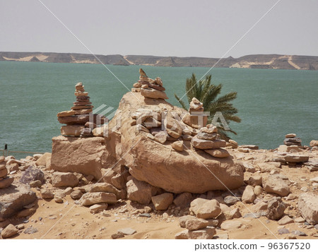 landscapes of the nile river from a cruise 96367520
