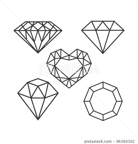 Christian illustration. Church logo. Set of vector diamonds. 96368102