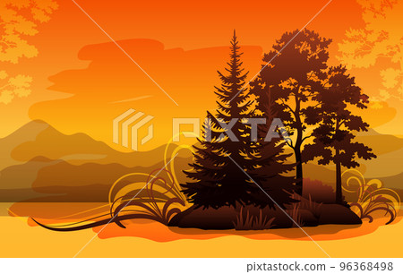 Christmas Winter Forest Landscape 96368498