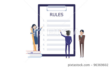 Illustration material of the manager who decides the company's rules and systems Illustration material of the manager who decides the company's rules and systems 96369602