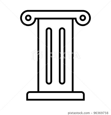 Greek temple pillar icon. vector. Greek temple pillar icon. vector. 96369738
