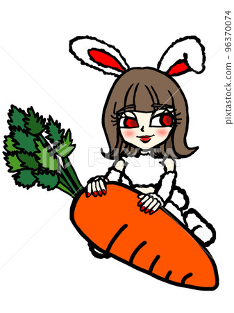 rabbit girl with carrot rabbit girl with carrot 96370074