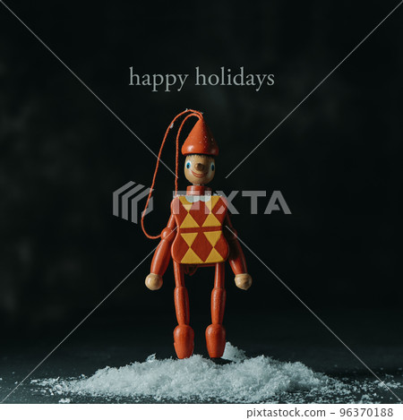text happy holidays and red christmas ornament text happy holidays and red christmas ornament 96370188
